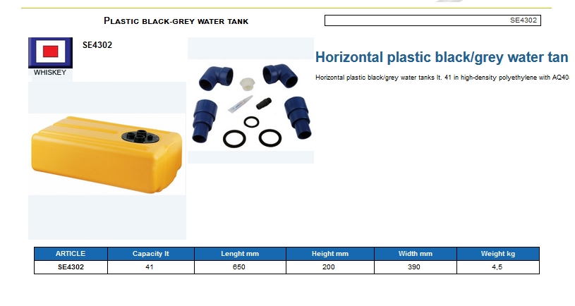 Tank for black-gray waters lt. 41 - (CAN SB) Kod SE4302 6