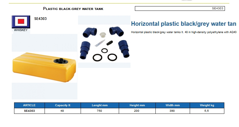 Tank for black-gray waters lt. 48 - (CAN SB) Kod SE4303 6