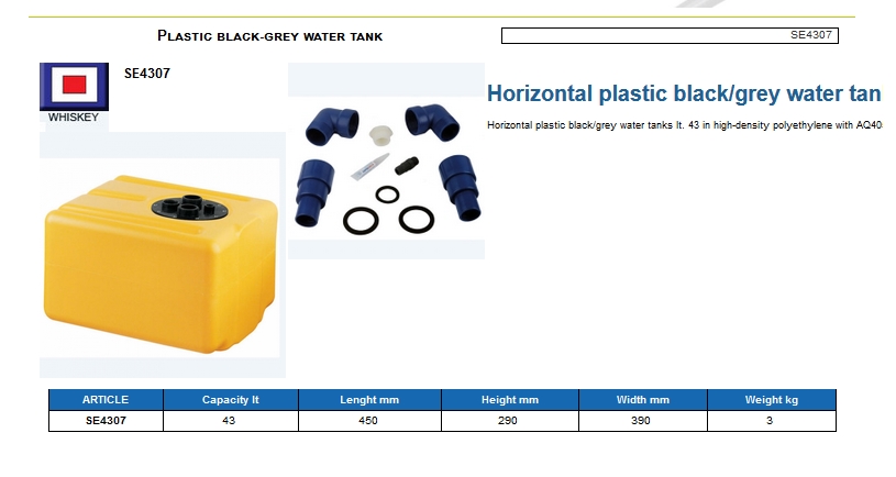 Tank for black-gray waters lt. 43 - (CAN SB) Kod SE4307 6