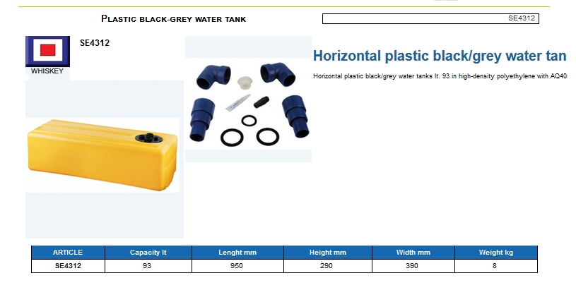 Tank for black-gray waters lt. 93 - (CAN SB) Kod SE4312 6