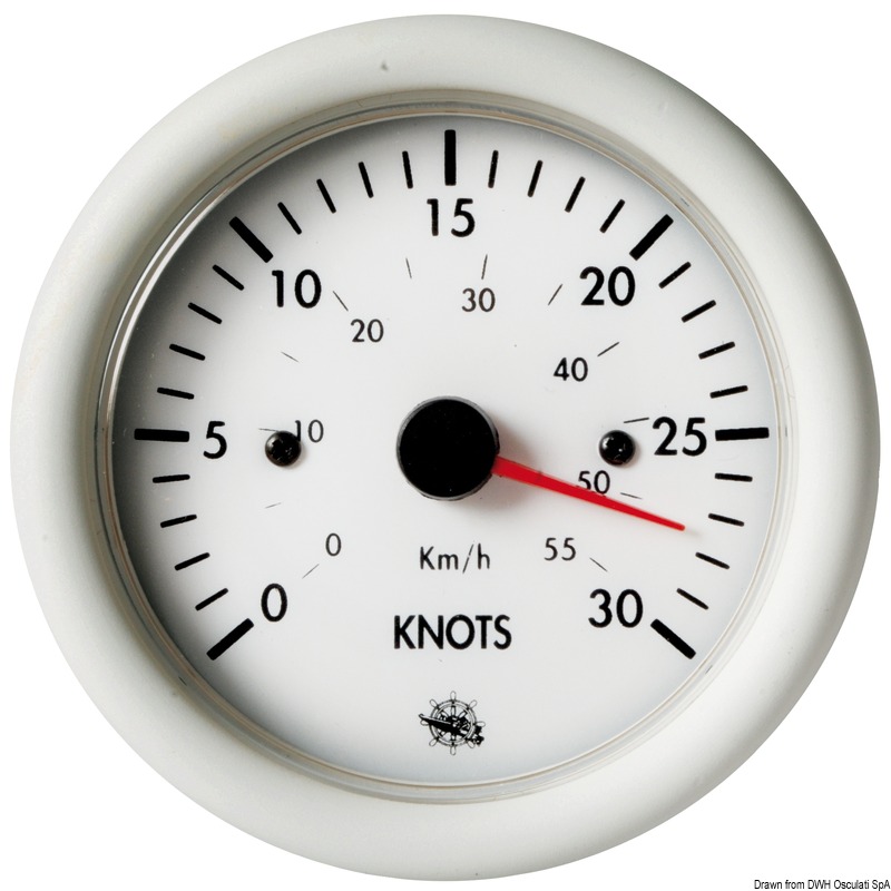 Details about   Speedometers 0-30 Knots 12 V White Brand Guardian 27.522.01 