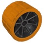 Central roller, orange 75 mm Ø hole 15 mm - Artnr: 02.029.04 34