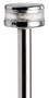 Maszt do lamp w komplecie z latarnią Evoled 360° - Wersja wyjmowana z wybłyszczaną podstawą z nylonu / stali inox - Latarnia Inox - Kod. 11.039.60 9