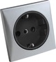 AC socket 220V Schuko type matt nickel - Artnr: 14.492.04 21