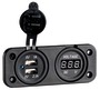 Digital voltmeter and power outlet recess mounting - Artnr: 14.517.21 18