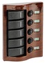 Control panel 5 flush rocker switches mahogany - Artnr: 14.844.05 17
