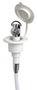 Push-button shower white finish PVC hose 2.5 m Flat mounting - Artnr: 15.242.00 11