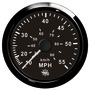 Prędkościomierz z rurką Pitot (ciśnieniowy) 0-65 MPH Tarcza biała, ramka polerowana 12|24 Volt - Kod. 27.327.10 13