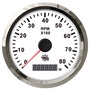 Uniwersalny licznik obrotów wraz z licznikiem godzin 0-4000 RPM Tarcza biała, ramka polerowana 12|24 Volt - Kod. 27.327.02 13