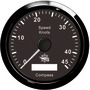 Prędkościomierz / licznik GPS GUARDIAN bez przetwornika Typ 2 Tarcza czarna, ramka polerowana 12|24 Volt - Kod. 27.781.03 17
