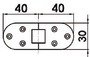 Microcast hinge w/studs 80 x 30 mm - Artnr: 38.290.10 11