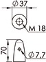 Końcówka cynkowa - Propeller zinc ogive 40/45 mm - Kod. 43.514.00 4