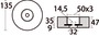 Anoda ze znikającym mocowaniem - Hidden mounting anode 135 mm - Kod. 43.918.45 6