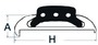 Profil z anodyzowanego aluminium - Black PVC insert - Kod. 44.485.11 35