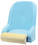 Padded seat w/H51 flip up RAL9010 - Artnr: 48.410.06 11
