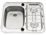 S.S sink+2 burners right small - Artnr: 50.101.74DX 9
