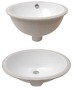 Weiße Keramikwaschbecken, oval, bündig, Unterbau - Kod. 50.188.97 6