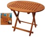 Stolik składany owalny ARC z prawdziwego drewna tekowego - Teak oval table 80x65x57 cm - Kod. 71.306.15 5