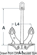 Hall anchor, original model 36 kg - Artnr: 01.103.36 6