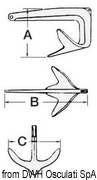 Trefoil Anchor, foldable 7.5 kg - Artnr: 01.104.07 7
