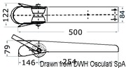 Dziobowe mocowanie kotwicy 500 x 84 mm - Kod. 01.119.94 9