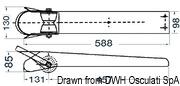 Satin SS bow roller 588 mm - Artnr: 01.119.95 10