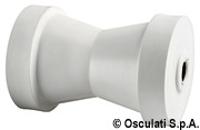 Central roller, white 130 mm - Artnr: 02.003.02 16
