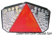 Reflektor tylny LED z trójkątnym szkłem odblaskowym - Kod. 02.021.21 8
