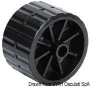 Side roller, black 75 mm Ø hole 15 mm - Artnr: 02.029.07 55