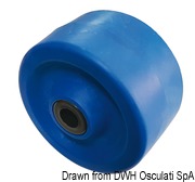 Side roller, blue 75 mm Ø hole 15 mm - Artnr: 02.029.06 59