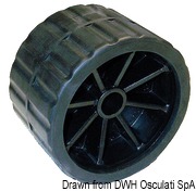 Side roller, black 75 mm Ø hole 15 mm - Artnr: 02.029.07 60