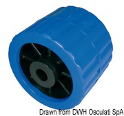 Side roller, blue 75 mm Ø hole 15 mm - Artnr: 02.029.06 53