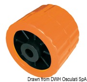 Central roller, orange 75 mm Ø hole 15 mm - Artnr: 02.029.04 54