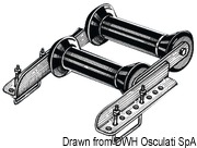 Rear swinging double roller 60 mm - Artnr: 02.040.69 9