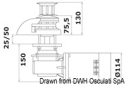 Italwinch Smart windlass 500 W 12 V - 6 mm gypsy, w/drum - Artnr: 02.401.31 6