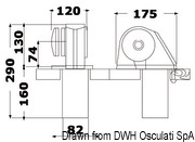 Italwinch Obi windlass 1000 W - 12 V with drum 8 mm gypsy - Kod. 02.408.05 16