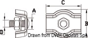Zacisk z nierdzewnej stali Rozmiar lin 4 mm - Podwójny - Kod. 04.512.04 18