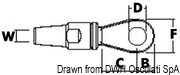 Końcówki oczkowe NAVTEC z nierdzewnej stali 316 6 mm - Kod. 05.010.06 8