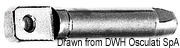 Końcówka z nierdzewnej stali AISI 316 do lin Parafil - Widełki - 7 mm - Kod. 05.664.07 10