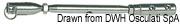 Ściągacz z wbudowaną końcówką imbusową inox - Turnbuckle for lifeline ends, cables 5/6 mm - Kod. 07.190.06 4