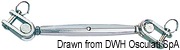 Turnbuckle w. 2 articulated jaws AISI 316 6 mm - Artnr: 07.195.06 4