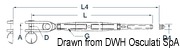 Turnbuckle w. articulated jaw AISI 316 16 mm - Artnr: 07.202.16 5