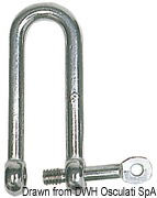 Long shackle with captive pin AISI 316 8 mm - Artnr: 08.222.08 5