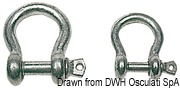Galvanized steel bow shackle 14 mm - Artnr: 08.329.14 5