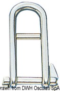 Shackle w. locking pin and stop bar AISI 316 8 mm - Artnr: 08.764.08 11