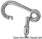 SS carabiner hook w/outer opening 100 mm - Artnr: 09.287.10 4