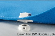 Perfix female snap fastener for fabric, blue - Artnr: 10.448.02 25
