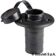 Spare base for poles - Recess-fit on flat surface - Black - Artnr: 11.000.22 54