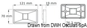 Mouse Stern navigation light SS rectangular - Artnr: 11.036.22 12