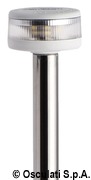 Maszt do lamp w komplecie z latarnią Evoled 360° - Wersja wyjmowana z wybłyszczaną podstawą z nylonu / stali inox - Latarnia Biała - Kod. 11.039.40 11